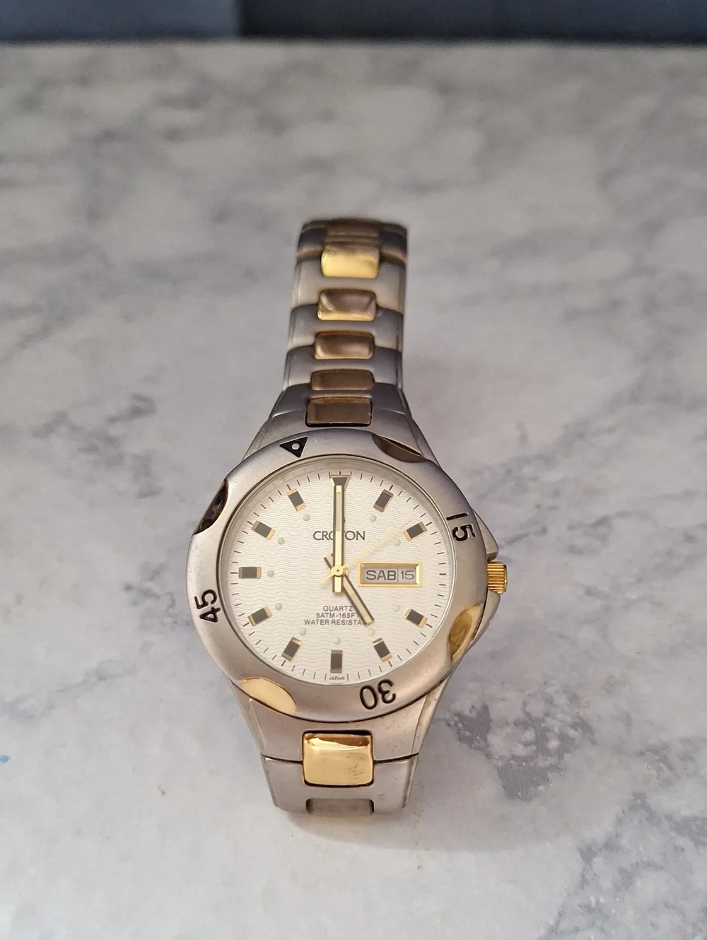 Croton Two-Tone Gold and Silver Men’s Stainless Steel Watch